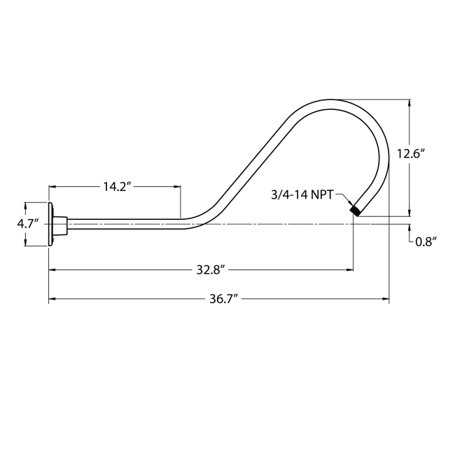 G10 Gooseneck Arm - 36.7 Projection