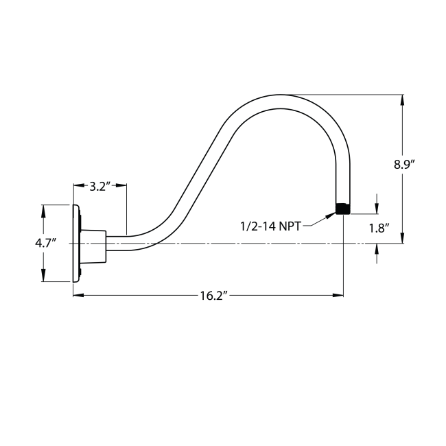 G11 Gooseneck Arm - 16 Projection