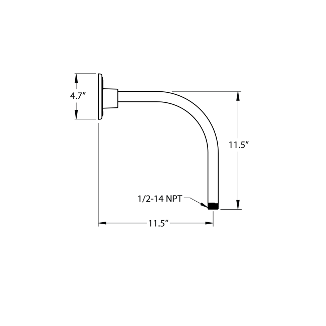 G12 Gooseneck Arm - 11 1/2 Projection