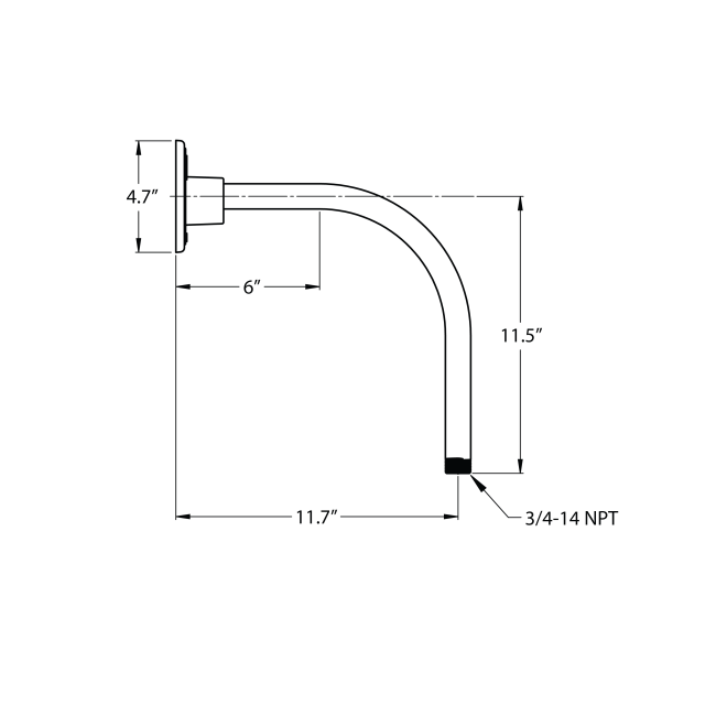G13 Gooseneck Arm - 11.7 Projection