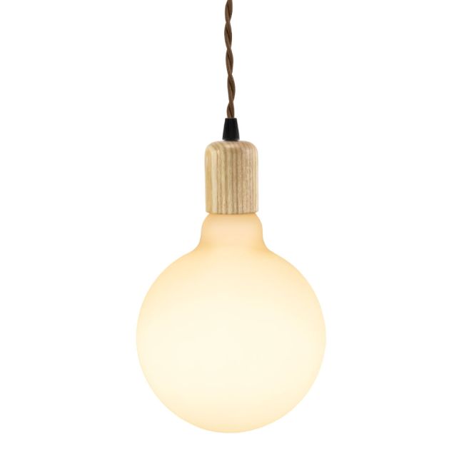 Downtown Minimalist Wooden Socket Cord Pendant Light
