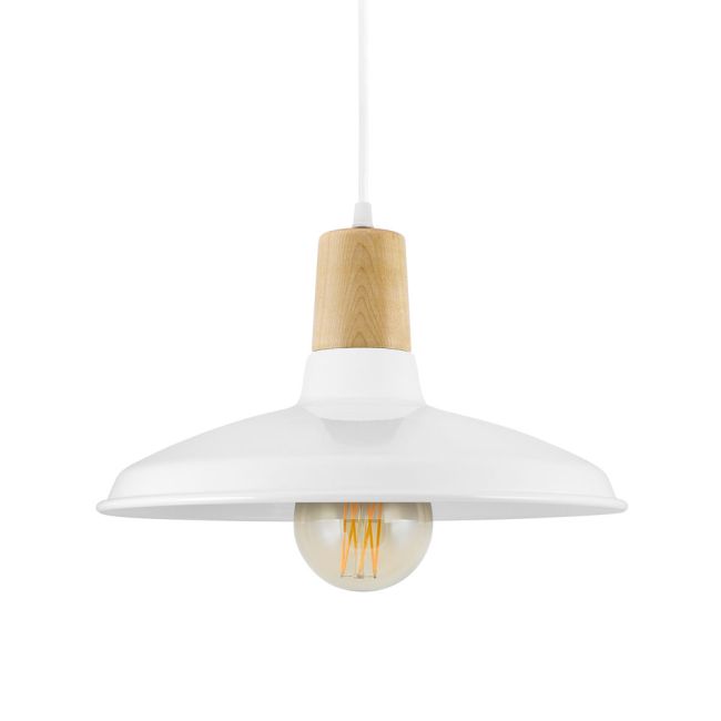Marathon Wooden Top Cord Pendant Light