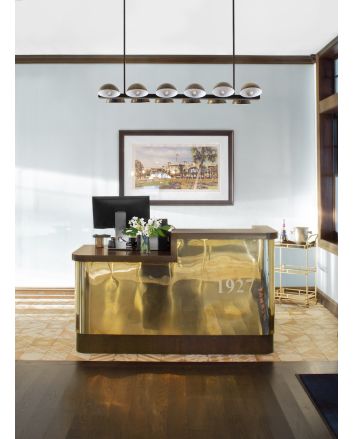 Parabolic Linear 12-Light Chandelier