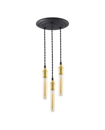 Raw Brass Multi-Light Chandelier