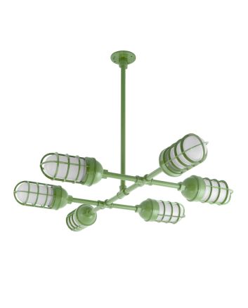 Factory Overhead 6-Light Chandelier