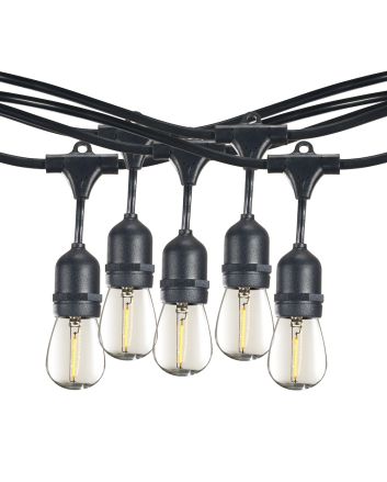 30' LED String Light Set with S14 Bulbs