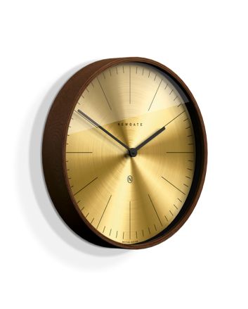 Small Mr. Clarke Clock - Dark Stain Finish, Fine Marker Brass Dial