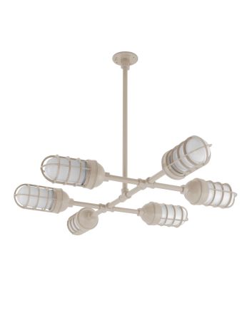 Factory Overhead LED 6-Light Chandelier