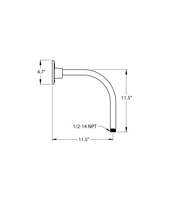 G12 Gooseneck Arm - 11 1/2 Projection