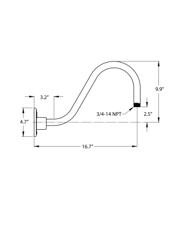 G15 Gooseneck Arm - 16.7 Projection