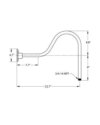 G24 Gooseneck Arm - 22.7 Projection