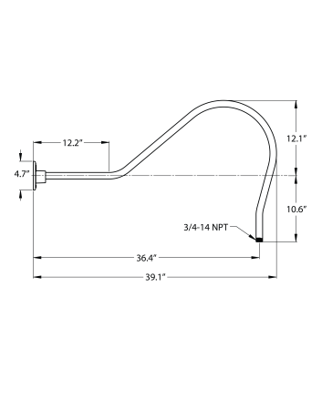 G2 Gooseneck Arm - 39.1 Projection