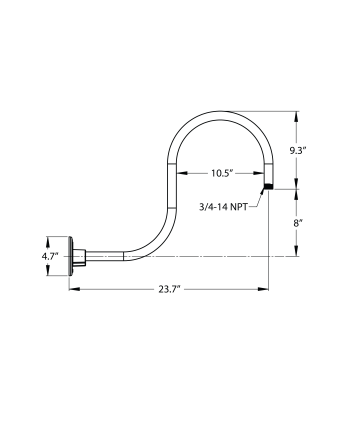 G32 Gooseneck Arm - 23.7 Projection
