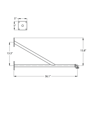 G40 Heavy Duty Double Gooseneck Arm - 36.1 Projection