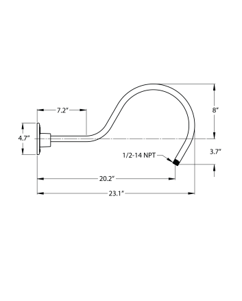 G5 Gooseneck Arm - 23.1 Projection