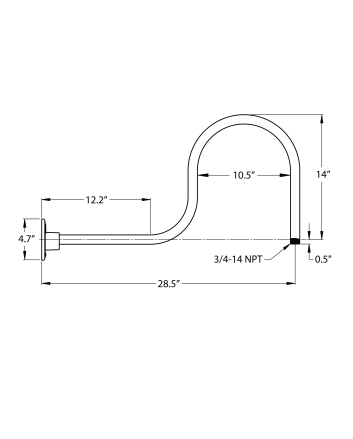 G6 Gooseneck Arm - 28.5 Projection