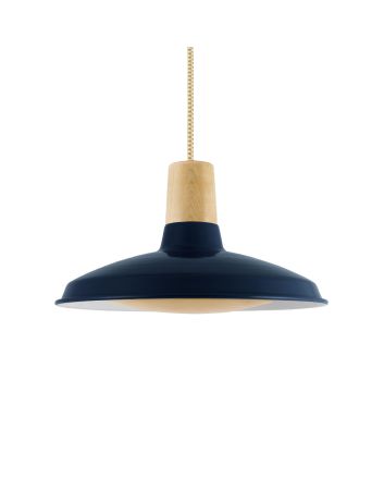 Marathon LED Cord Pendant Light with Wood Diffuser