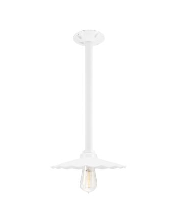 Fluted Shade Stem Pendant Light
