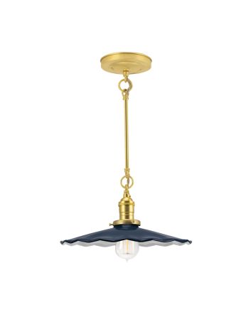 Fluted Shade Stem & Loop Pendant Light