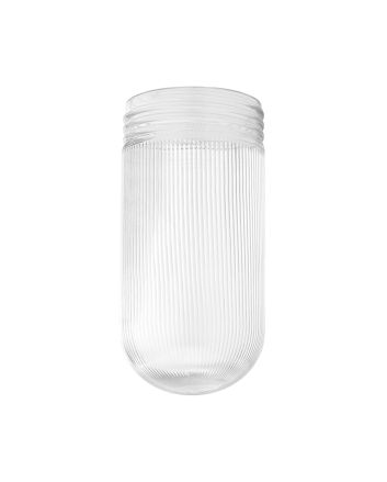 Ribbed Jelly Jar Glass