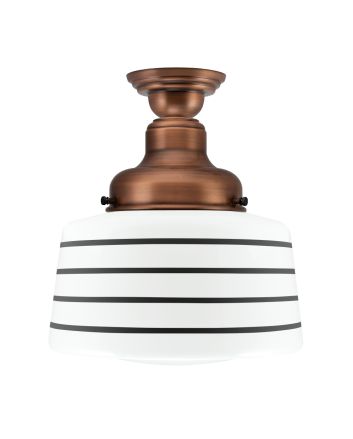 Drum Schoolhouse Semi-Flush Mount Light