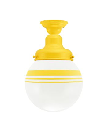 Round Schoolhouse Semi-Flush Mount Light