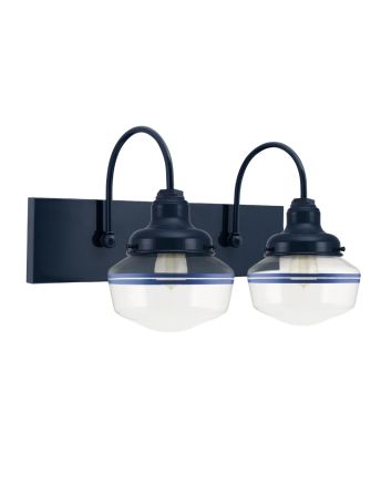 Primary 2-Light Schoolhouse Vanity Light