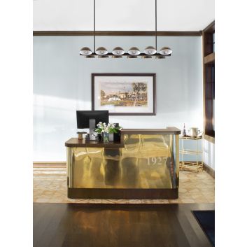 Parabolic Linear 12-Light Chandelier