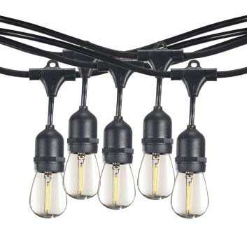 30' LED String Light Set with S14 Bulbs