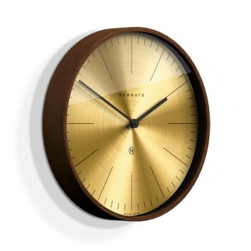 Small Mr. Clarke Clock - Dark Stain Finish, Fine Marker Brass Dial