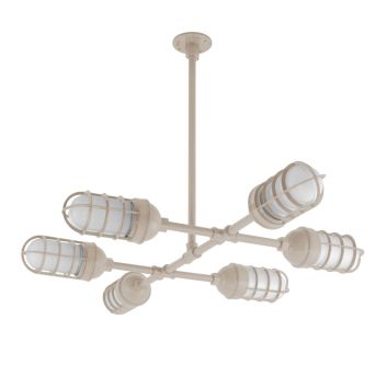 Factory Overhead LED 6-Light Chandelier