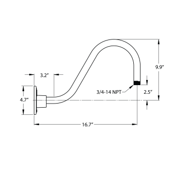 G15 Gooseneck Arm - 16.7 Projection