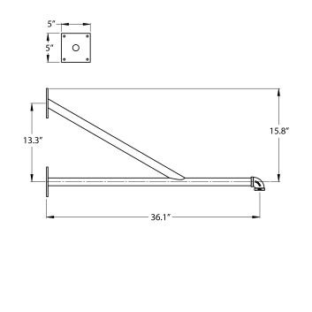 G40 Heavy Duty Double Gooseneck Arm - 36.1 Projection