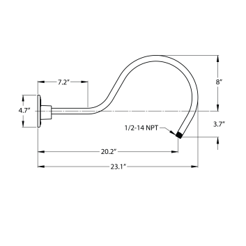 G5 Gooseneck Arm - 23.1 Projection