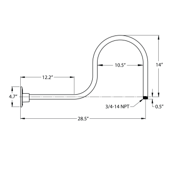 G6 Gooseneck Arm - 28.5 Projection