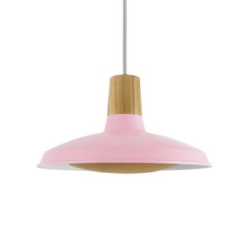 Marathon LED Cord Pendant Light with Wood Diffuser