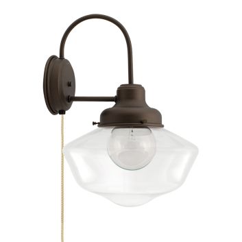 Primary Schoolhouse Plug-In Sconce in 615-Oil-Rubbed Bronze