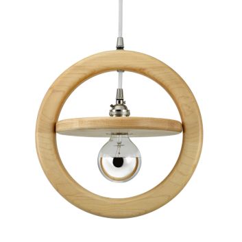 Arcadia Wooden Ring Cord Pendant Light