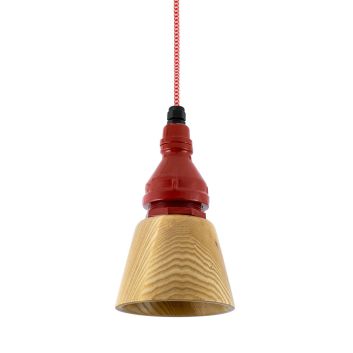Lafayette SoHo Wooden Shade Cord Pendant Light