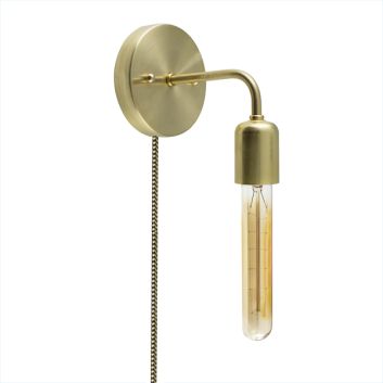 Downtown Minimalist Plug-In Wall Sconce
