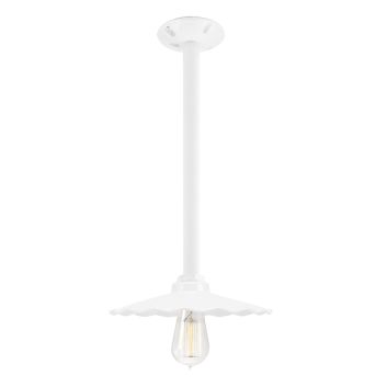 Fluted Shade Stem Pendant Light
