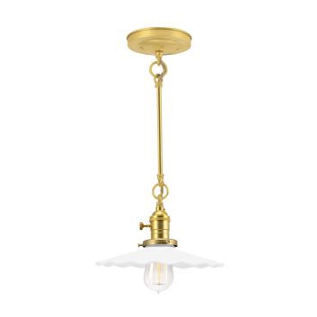 Fluted Shade Stem &amp; Loop Pendant Light