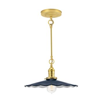Fluted Shade Stem & Loop Pendant Light