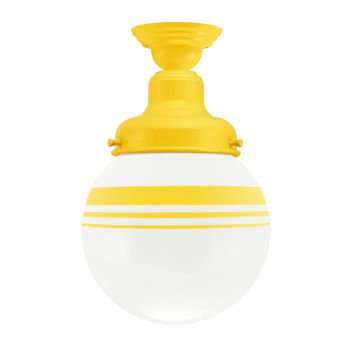 Round Schoolhouse Semi-Flush Mount Light