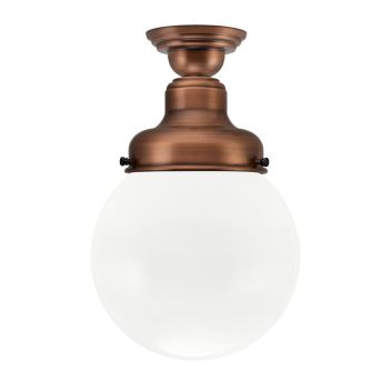 Round Schoolhouse Semi-Flush Mount Light