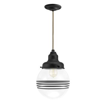 Kao Round Schoolhouse Cord Pendant Light