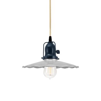 Fluted Shade Cord Pendant Light